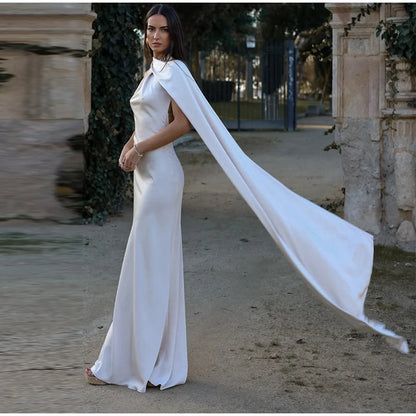 Ribbon Satin Long Party Dress Women Elegant Solid Sleeveless Female Backless Dresses 2026 Summer Autumn Lady Evening Club Gowns