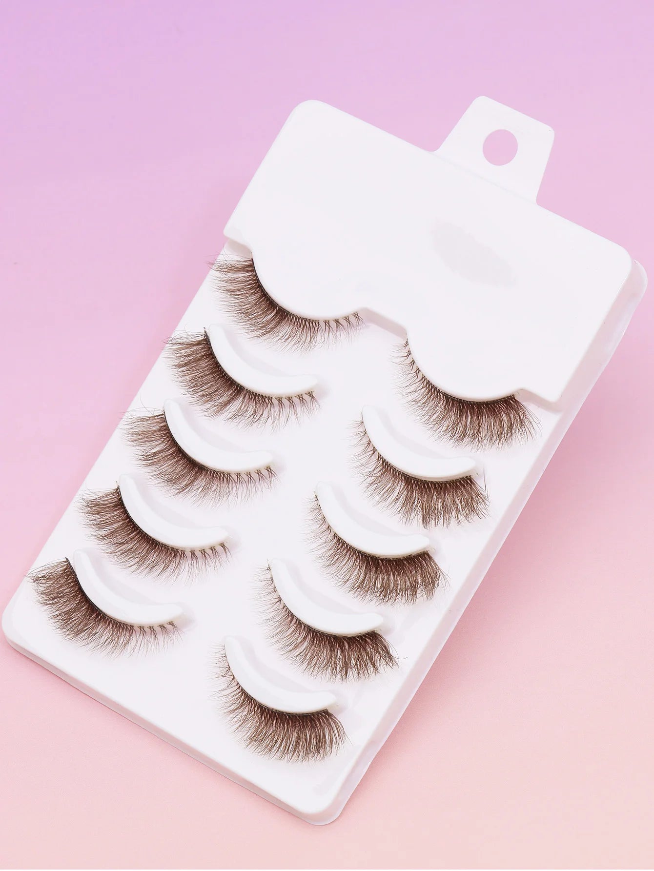Christmas new 5 Pairs Brown Lashes 3D Mink  Natural Long False Eyelashes Dramatic Volume Fake Lashes Makeup Eyelash Extension