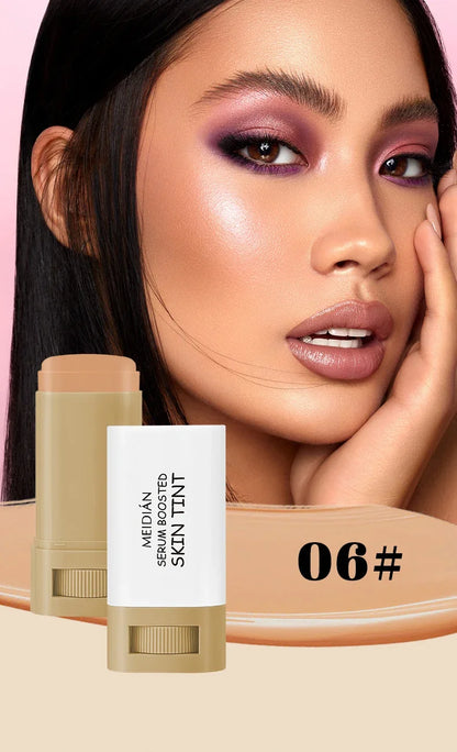 Bronze Foundation Stick Serum Boosted Skin Tint Silky Texture Moisturizing Coverage Concealer Base Even Skin Tone Makeup