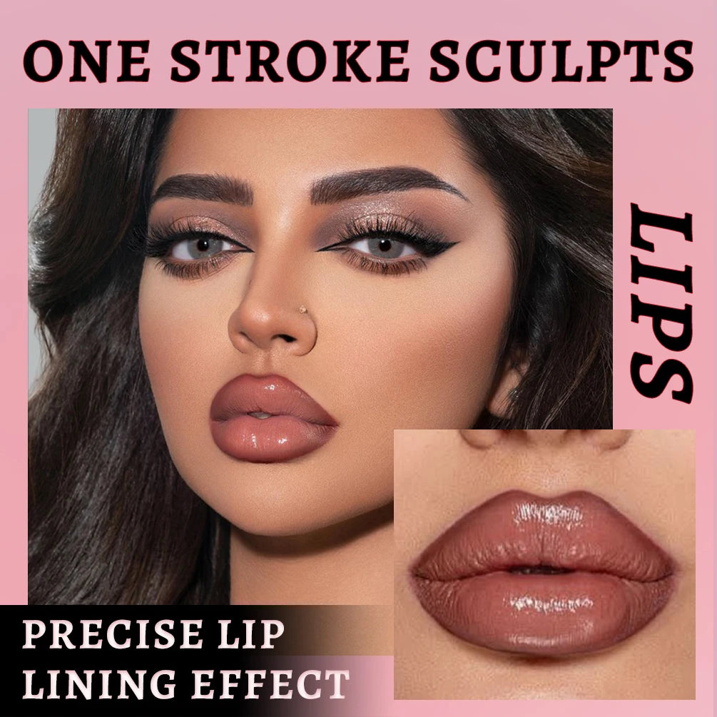 QIBEST Matte Liquid Lipliner Pencil Waterproof Plumping Stain Lipstick Natural Lip Liner Outline Lips Contour Pen Cosmetics