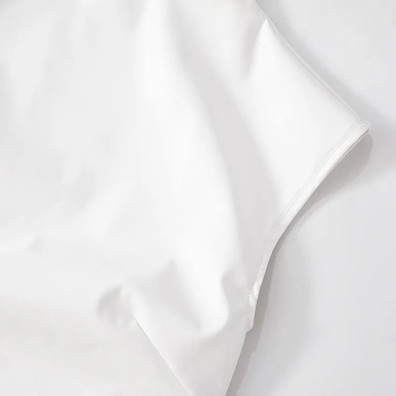 Talenza Women's Leather Vest Dress Sexy PU Leather Vest Short Dress Solid Gloves Pleated Sleeveless Street Y2k Party Club Dress