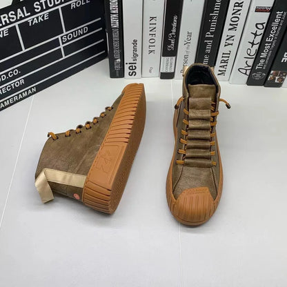 2025 Autumn and Winter Men Boots Increased Boots Lace-up Casual Shoes Board Shoes High Quality Outdoor Boot British Style New