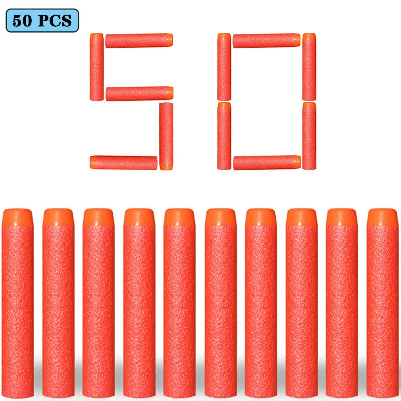 7.2cm 100pcs for Nerf Soft Bullets Darts Round Head Refill Sponge Darts Kids Children Toy Gun Bullets for NERF N-Strike Blasters