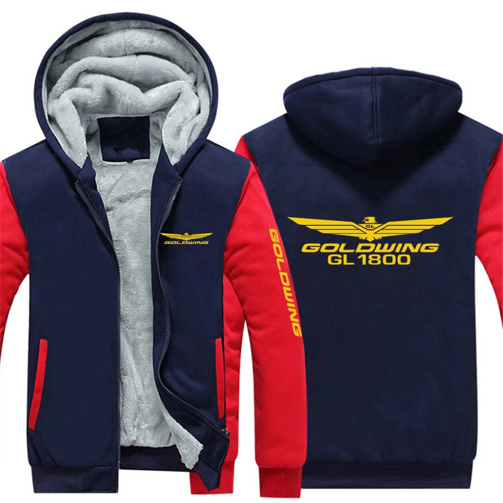 2025 Autumn And Winter Man's Goldwing GL1800 Japan Motocycles Logo Print Thickened Coat Popular Hoodies Warm Comfortable Jacket