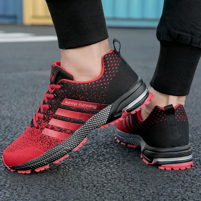 New men's women's flying mesh surface spring summer breathable casual sports shoes flat vulcanized couple running big size48
