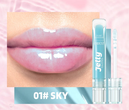 Mirror Water Light Jelly Lip Gloss Shiny Mirror Moisturizer Sexy Red Rose Liquid Lipstick Glitter Lip Oil Glass Lip Stain Makeup