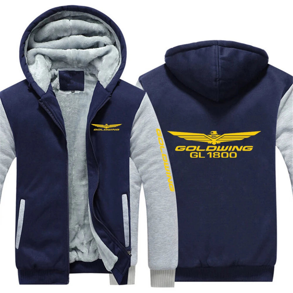 2025 Autumn And Winter Man's Goldwing GL1800 Japan Motocycles Logo Print Thickened Coat Popular Hoodies Warm Comfortable Jacket