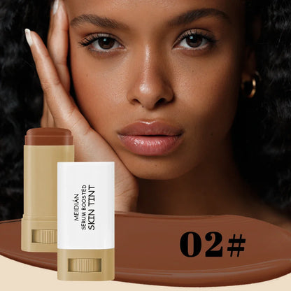 Bronze Foundation Stick Serum Boosted Skin Tint Silky Texture Moisturizing Coverage Concealer Base Even Skin Tone Makeup