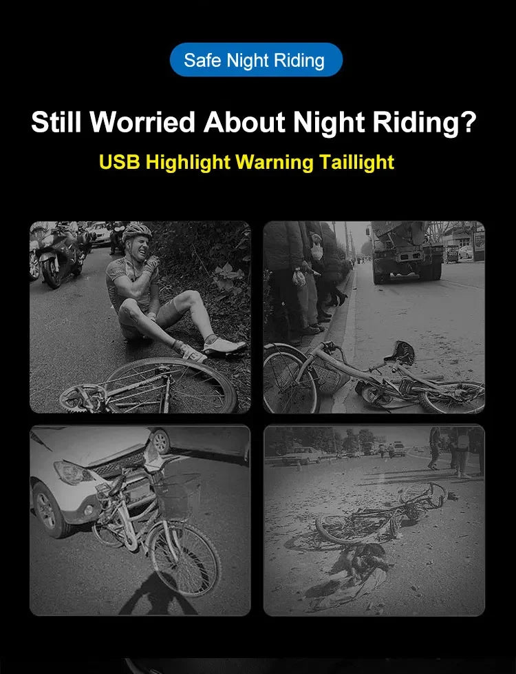 Cycling Bicycle Front Rear Light /Set Bike Defense Flashlight Stick MTB Waterproof Taillight LED Lantern Bicycle Accessories
