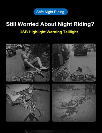 Cycling Bicycle Front Rear Light /Set Bike Defense Flashlight Stick MTB Waterproof Taillight LED Lantern Bicycle Accessories