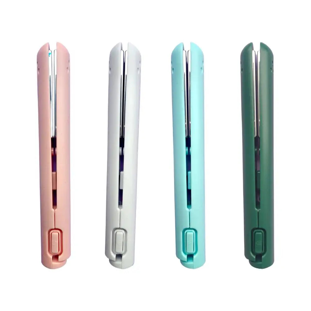 2-in-1 Mini Hair Straightener & Curler, Dual Purpose Curling Iron, Portable Curling Wand and Flat Iron Travel for All Hair Types