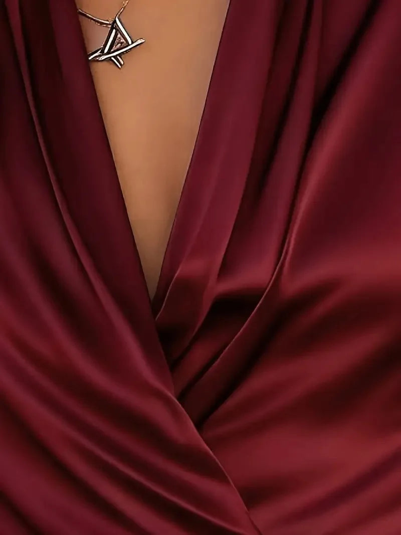 Women's Satin Blouse Long Sleeve Fashion Solid Color Shirt Office Lady Clothes Tops Elegant Woman Shirts Ladies Daily Wear Blusa