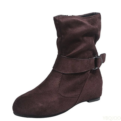 women's boots for autumn winter simple comfortable low heel side zipper versatile for daily casual wear women's short boots