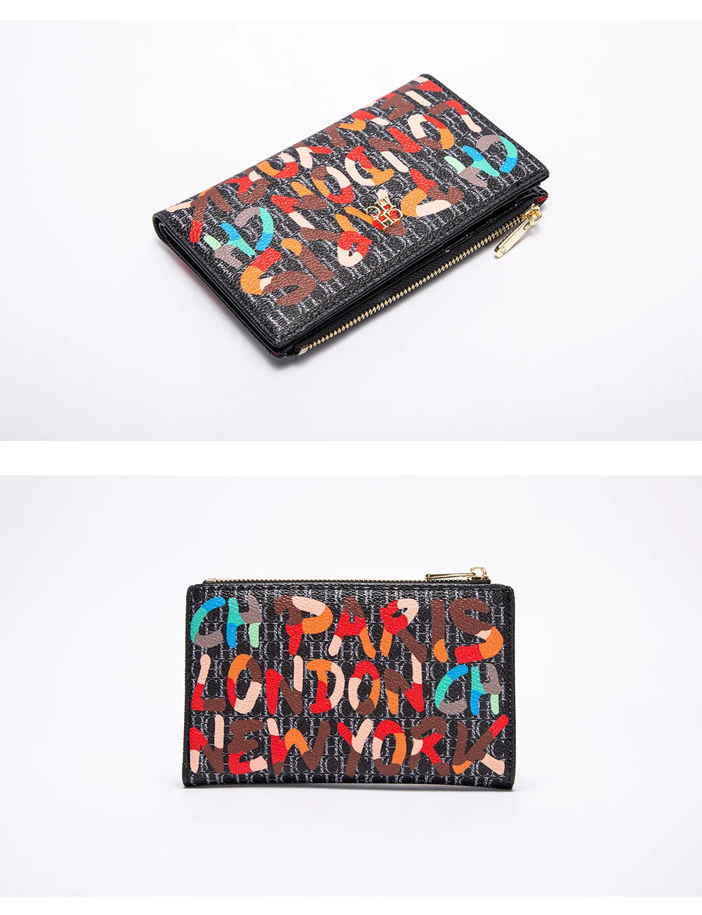 Carolina Herrera NEW Women's Cartoon Long Wallet, Classic PVC Fashion Simple Lightweight All-Match Purse