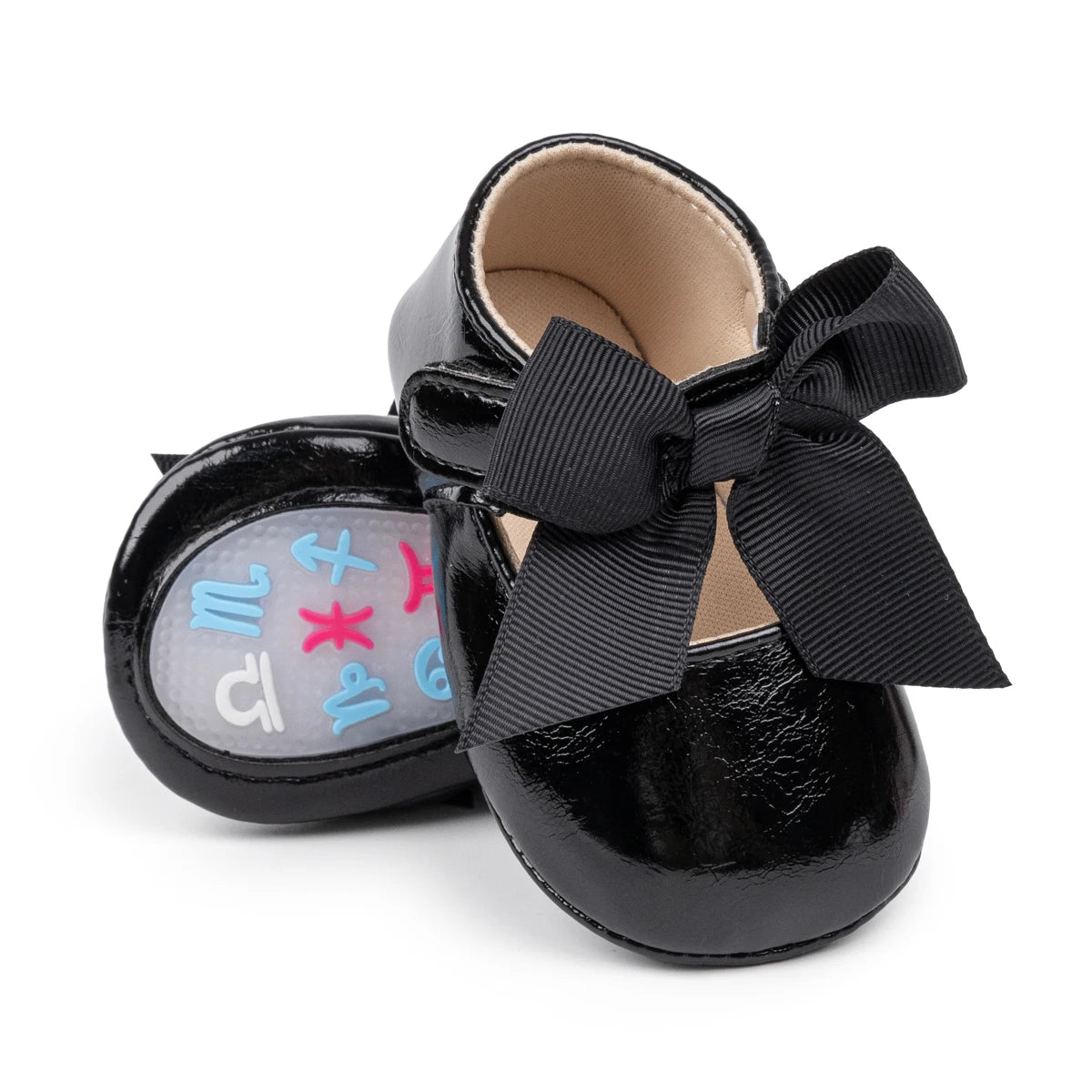 Fashion Baby Girl Casual Leather Shoes Exquisite Lace Bowknot Solid Color Princess Wedding Walking Shoes Soft Non-slip Flat Sole