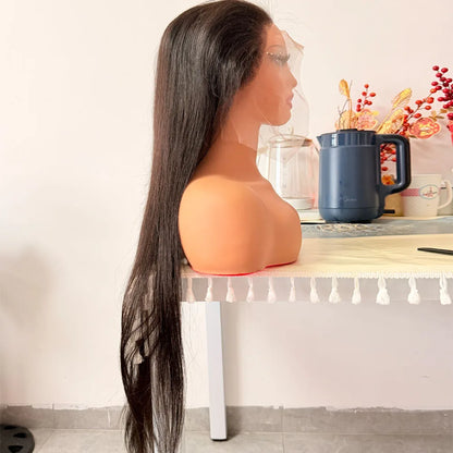 Vietnamese Raw 13X4 Lace Front Wigs For Black Women Remy 30 40 Inch Pre Plucked Bone Straight Human Hair Wigs 13X6 Hd Lace Frontal Wigs
