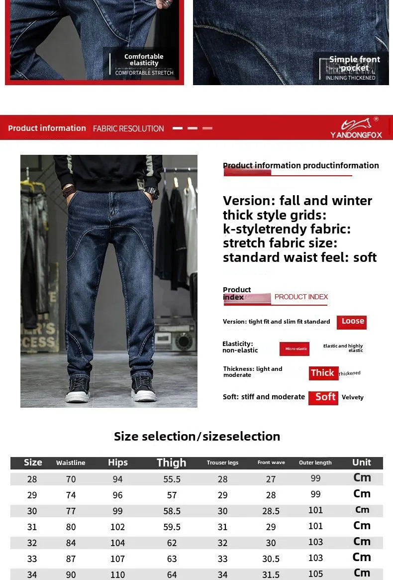 Spring Autumn Men's Jeans Luxury Fashion Plus Size 44 Boyfriend Streetwear Casual Harem Denim Jeans Pants Blue Designer Trousers