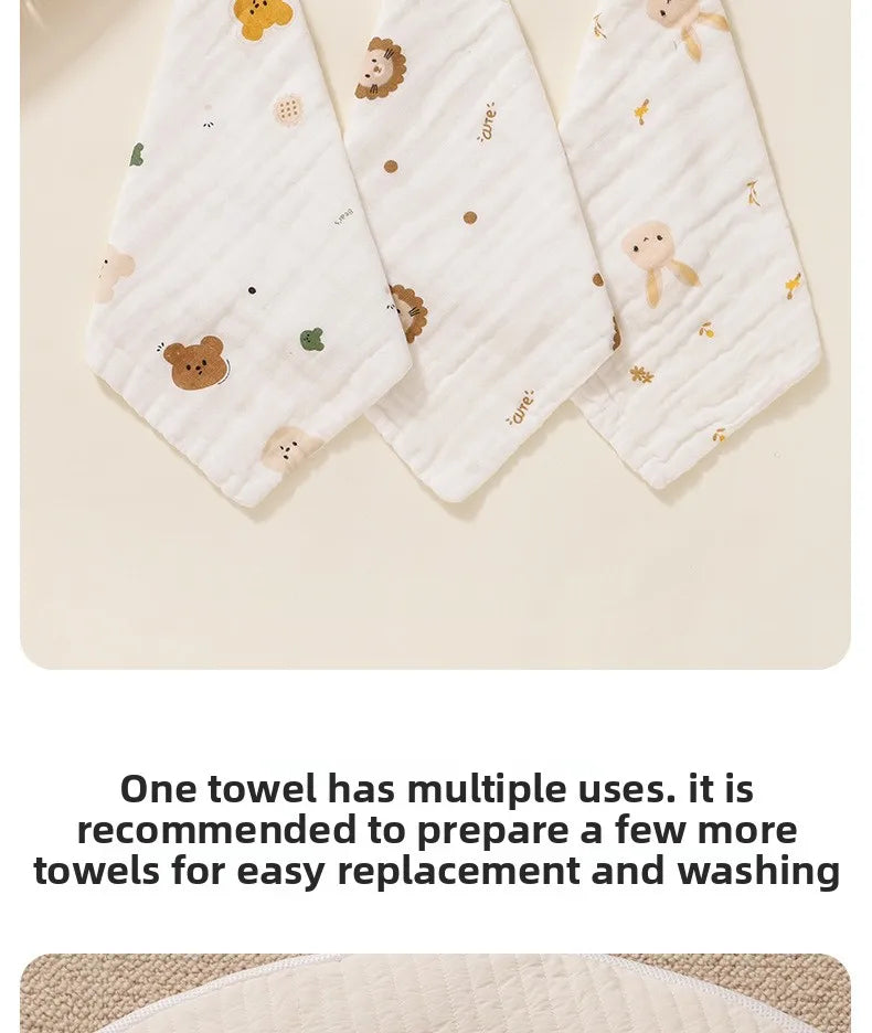 2PCS.Newborn 100% Cotton Gauze Burp Cloths—Ultra-Soft Baby Washcloths.Breathable,skin-friendly, super absorbent&easy to clean.