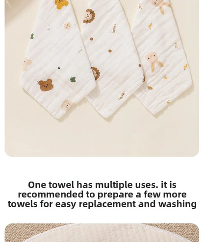 2PCS.Newborn 100% Cotton Gauze Burp Cloths—Ultra-Soft Baby Washcloths.Breathable,skin-friendly, super absorbent&easy to clean.
