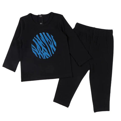 Children Clothes 2pcs Set Ribbed Kids Clothes baby Boys Clothes Girls Clothes Round Neck Long Sleeves Top Long Pants baby Set