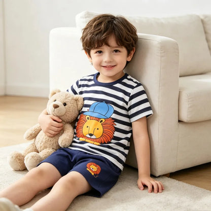 Kids Clothes Set Baby Boy/Girl T-Shirt + Shorts Summer Clothing Cotton Cartoon Casual Boys Tracksuit Children Baby Clothes Set