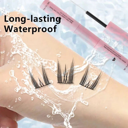 2-in-1 Adhesive and Sealing Eyelash Glue Suitable for DIY Group Eyelashes Eyelash Glue Remover Eyelash Curler Brush Kit Makeup