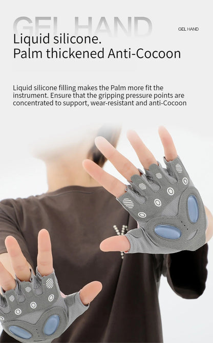 GTUBIKE 1 Pair Gym Body Building Training Fitness Gloves Sports Weight Lifting Exercise Slip-Resistant Gloves for Yoga Gloves