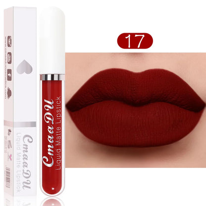 1/3pcs Matte Lipstick Set Liquid Waterproof Velvet Sexy Red Lip Gloss Kit Makeup Lasting Non-stick Cup Lip Tint Beauty Cosmetics