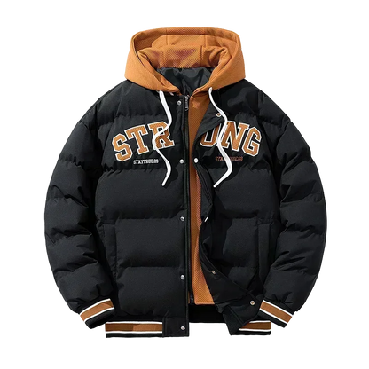 Youth Jacket Men's Zipper New Jacket Streetwear Windproof Fashion Jacket Hooded Parkers Winter Thick Thermal Cotton Coat Men's