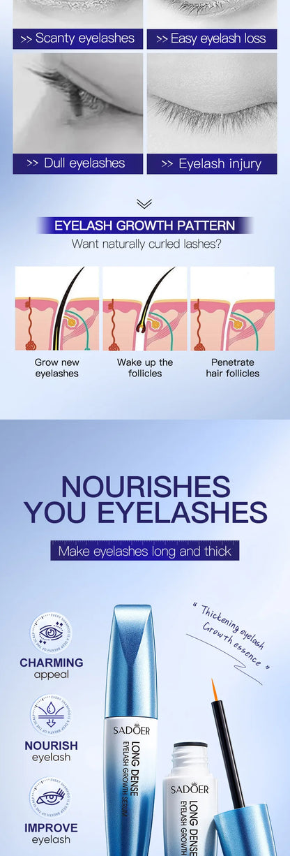 Fast Eyelash Growth Serum 7 Days Natural Eyelash Enhancer Longer Fuller Thicker Lashes Treatment New Products Eye Care Makeup