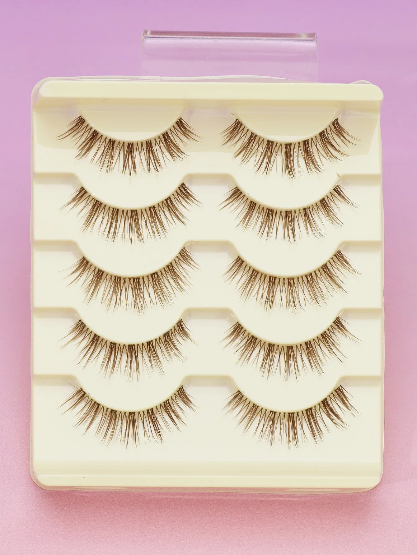 Christmas new 5 Pairs Brown Lashes 3D Mink  Natural Long False Eyelashes Dramatic Volume Fake Lashes Makeup Eyelash Extension