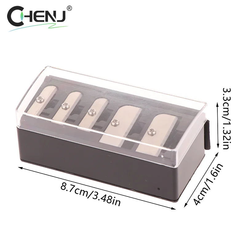 1Pcs 5 Holes Sharpener Multi-functional Pencil Sharpener With Lid For Eyeliner Lipliner Pencils