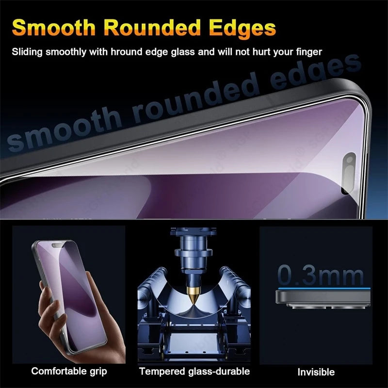 4-1Pcs 9H Clear Crystal Protective Glass Case For iPhone17 iPhone 17 Pro Max ProMax Air HD Cover On i Phone Air 17Pro 17ProMax