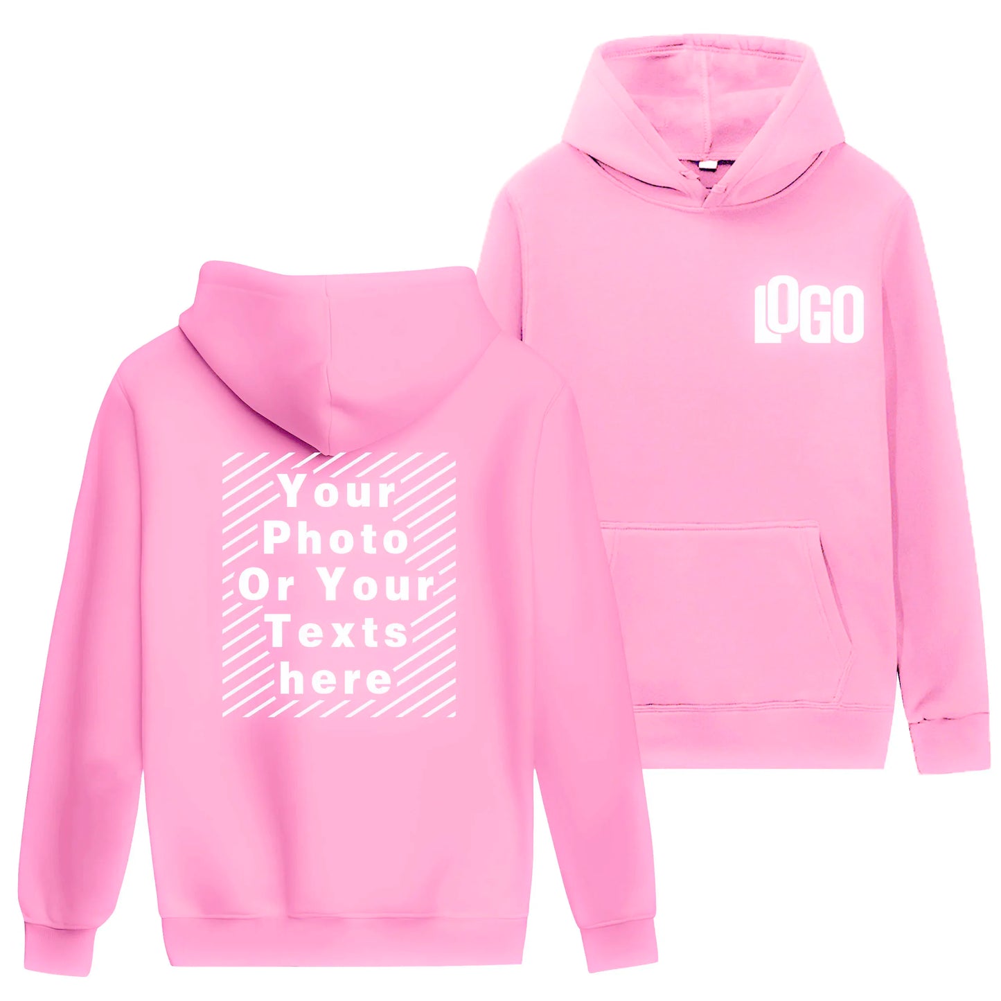 Customized printed hoodies for men and women, loose casual wear, long sleeved hooded sweaters, personalized streetwear