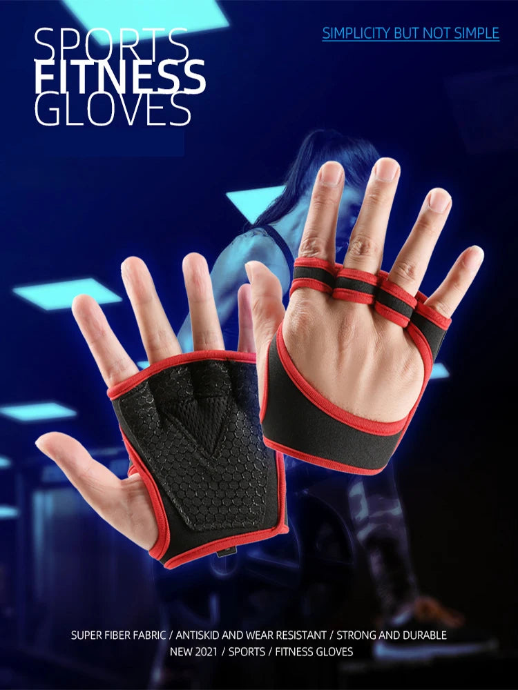 Gym Gloves for Men Women Fitness Weight Lifting Wristband Gloves Body Building Training Sports Exercise Cycling Glove Shockproof