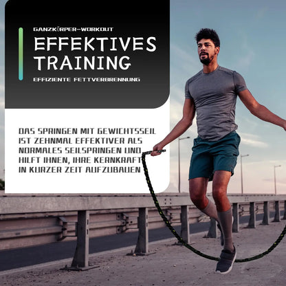 25 mm*3 M Weighted Jump Rope For Fitness Heavy Jump Rope 10ft  Women Men Workout Battle Ropes Fitness Training Skipping Rope