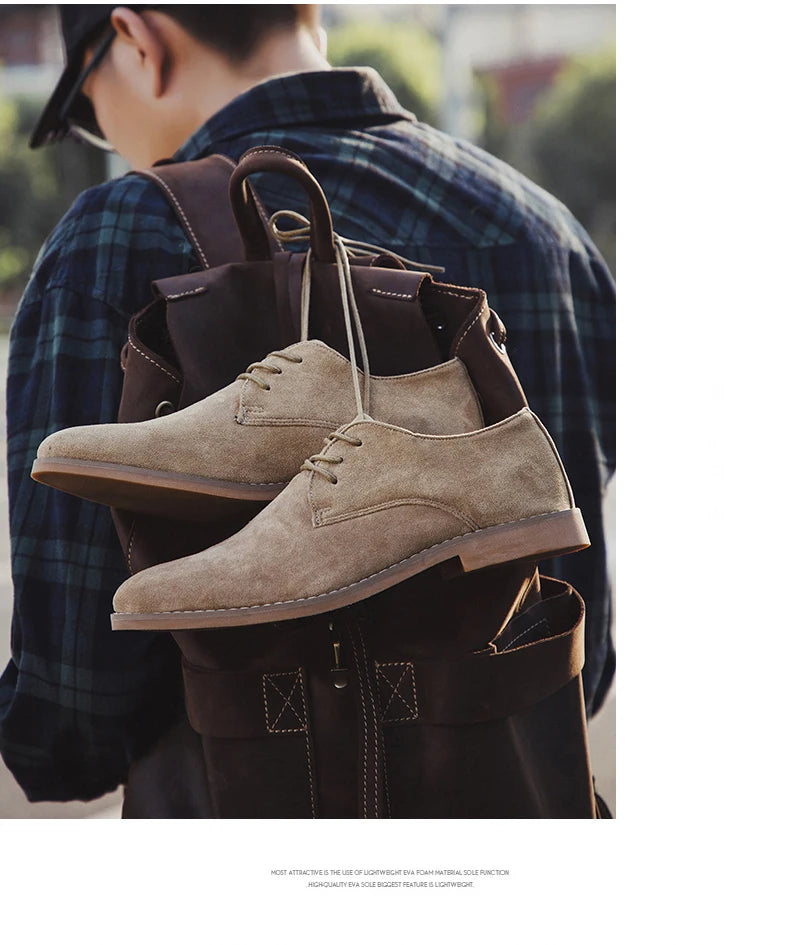 Luxury Men Derby Shoes High Quality Suede Leather Shoes for Men Business Casual Shoes Lace-Up Men Party Wedding Shoes Large Size