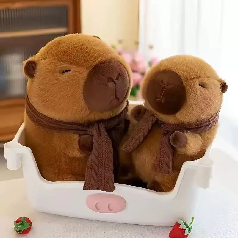 23cm Capybara Plush Simulation Capibara Anime Fluffty Toy Cute Doll Stuffed Animals Soft Doll Plush Christmas Thanksgiving Gift