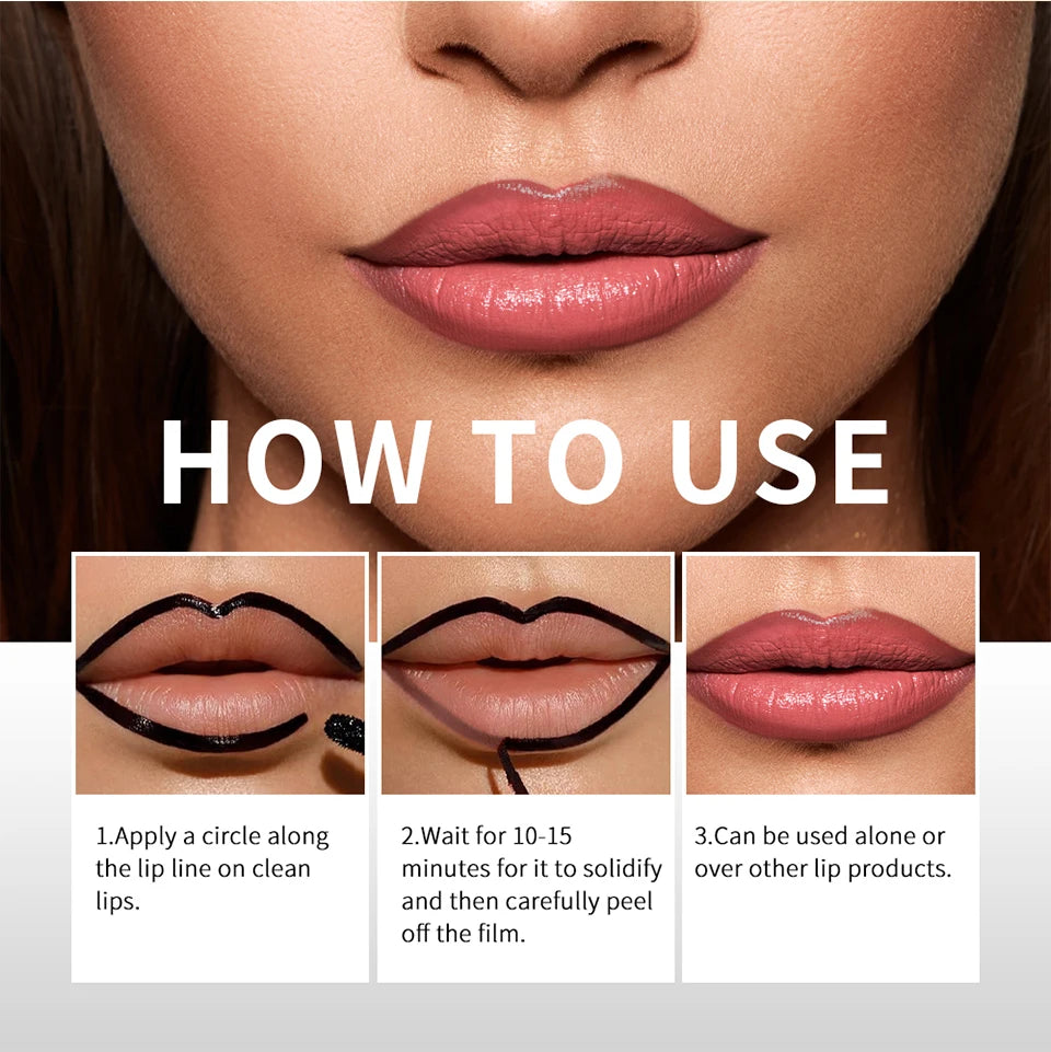 Lipliner Peel Off Lip Liner Stain Peel Off Lip Liner Tattoo Waterproof Matte Long-Lasting Brown Nude Lip Color Cosmetics Makeup