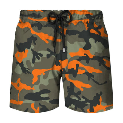 Fashion Camouflage Graphic Beach Shorts For Men Summer Casual Daily Wear 3D Printed Short Pants Loose Streetwear Board Shorts