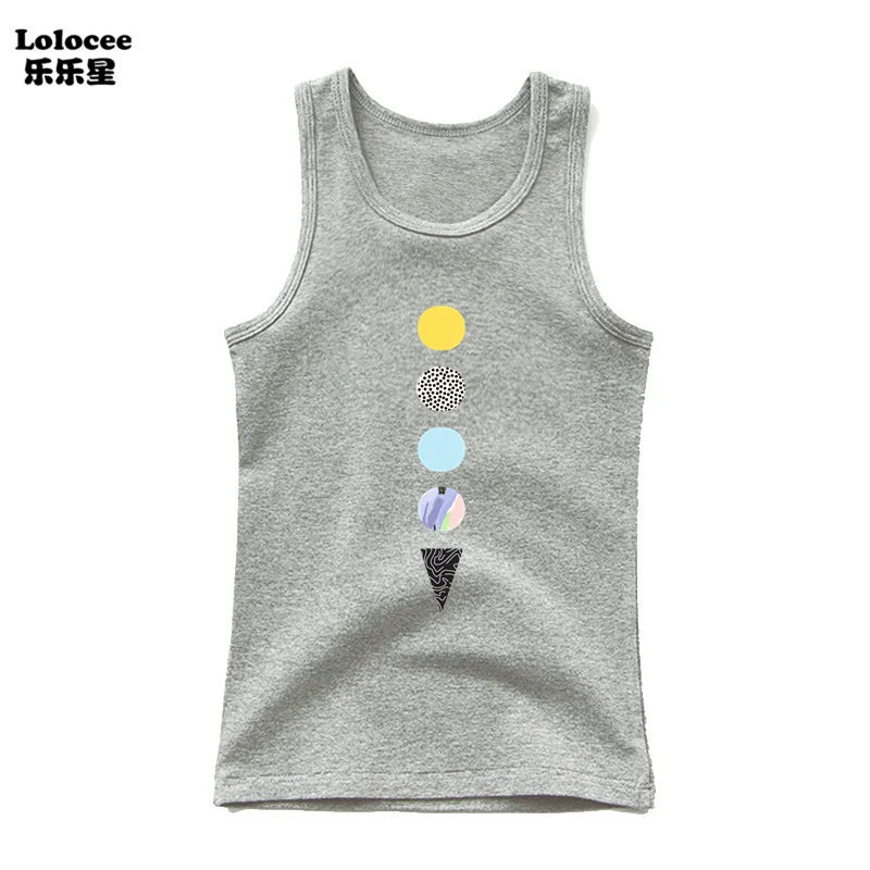 Boys Sleeveless Vest Kids Letter Print Summer 2025 Casual Tank Top Teenagers Singlet Children Camisoles Clothing