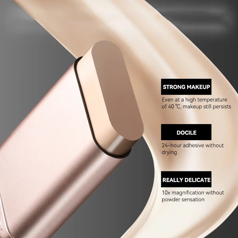 Clear and Moisturizing Foundation with a Natural Glow, Hydrating, Bling, Radiance, Thin and Lightweight Double-Ended Makeup Foundation That Can Be Rotated for Easier Application, with Its Own Brush for Waterproofing, Making I