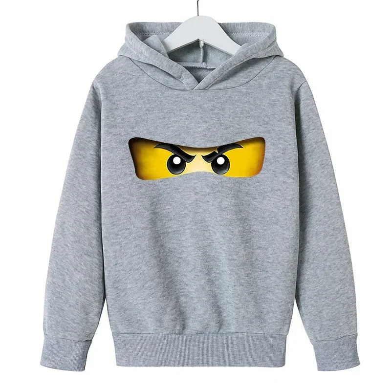 Fashionable Children's Hoodies Cartoon Ninja Hoodies for Boys and Girls Warm and Casual Children's Clothing for Autumn AndWinter