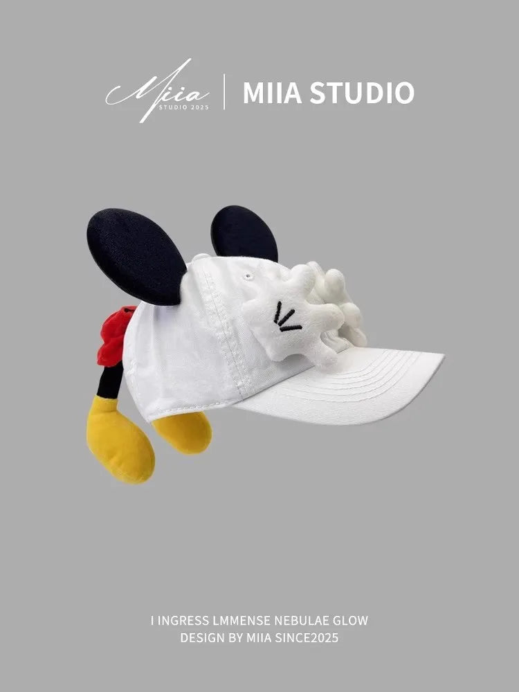 Mickey Baseball Cap Cartoon Design Parody Mickey Cute Creative Big Ear Design Duck Tongue Hat Fashionable And Versatile Cap Toys