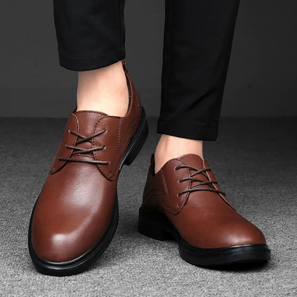 Genuine Leather Male Oxford Shoes Business Formal Wear Casual Shoes New Arrival Mens Derby Shoes Leisure Walk Gentleman Footwear