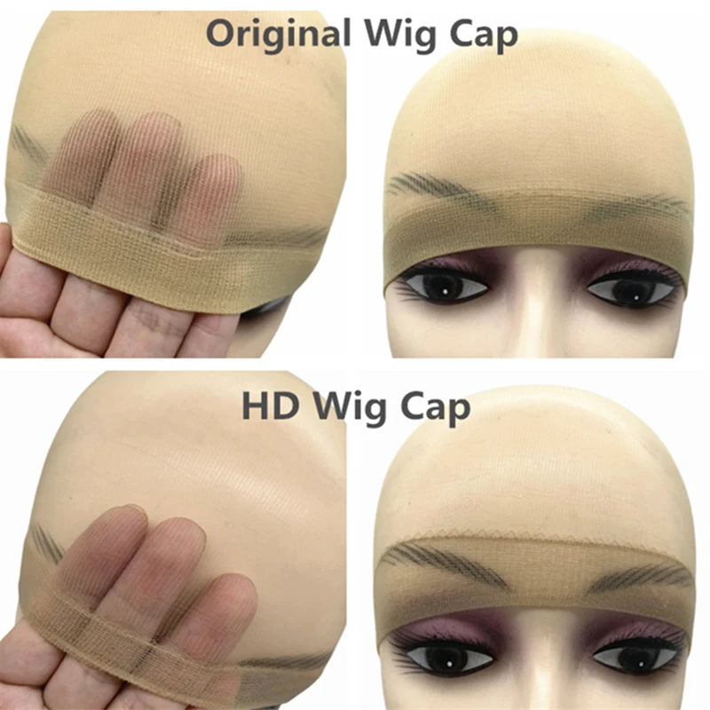 2/10/20Pieces Ultra-Thin HD Sheer Invisible Stocking Wig Caps for Women Bald Cap Lace Front Wig Accessories