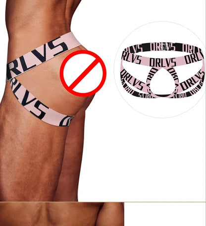 Men's panties thong letter belt double thong sports empty men's T-pants DZ13