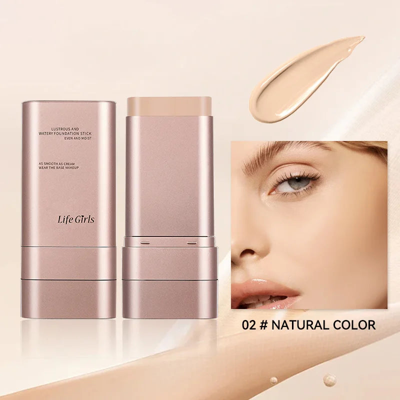 Clear and Moisturizing Foundation with a Natural Glow, Hydrating, Bling, Radiance, Thin and Lightweight Double-Ended Makeup Foundation That Can Be Rotated for Easier Application, with Its Own Brush for Waterproofing, Making I