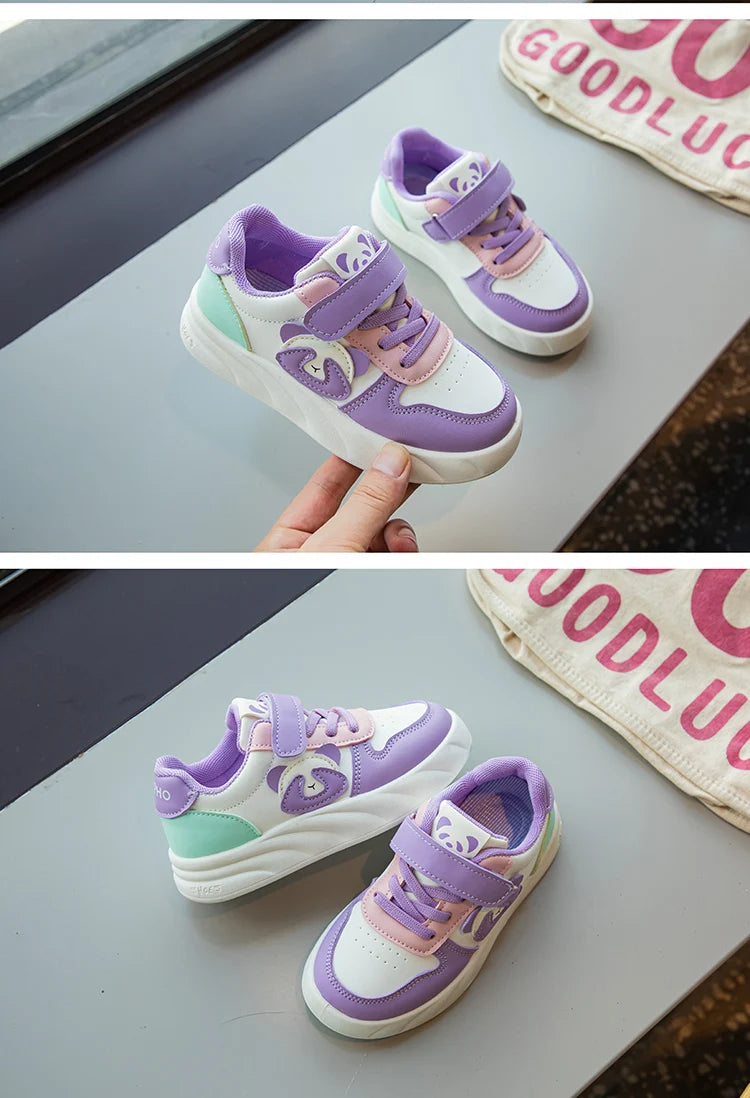 Kids' Sports Shoes Non-Slip Boys Girls Casual Shoes Sneakers Soft Sole 2025 New Children  Running Shoes Cute  Panda Comfortable