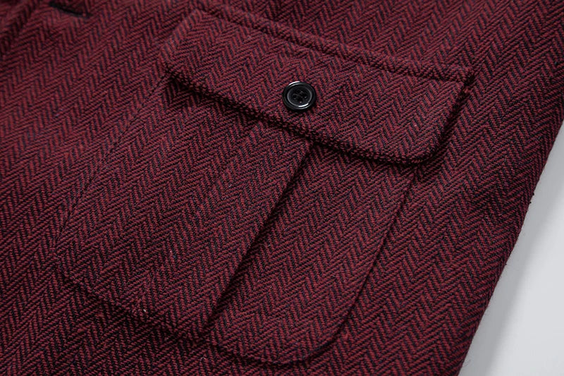New Men's Retro Lapel Vest Herringbone Coarse Tweed Pockets Suit Vest British Casual Vintage Gentleman Leisure Party Bar Banquet